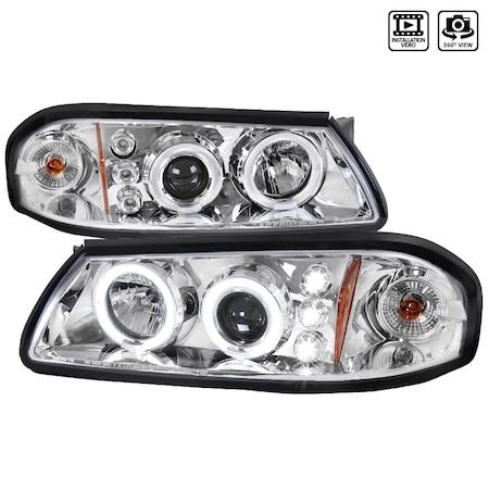 Spec-D Tuning 00-05 Chevrolet Impala Halo LED Projector Chrome 2LHP-IPA00-TM